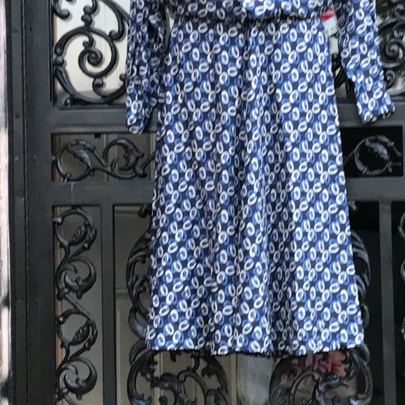🚨B2G1 Vtg RALPH LAUREN Chain Link Print Buttoned Top & Skirt Set - Picture 3 of 8